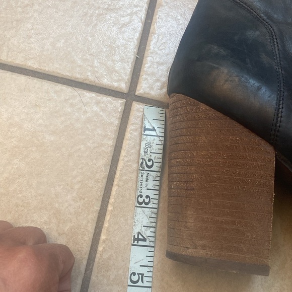 Jeffrey Campbell Hanger Washed Leather Chunky Ankle Boots Size 10 Blackish Gray - Picture 12 of 12